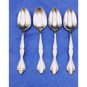 Set Of 4 Oneida Community CANTATA Stainless Teaspoon Vtg